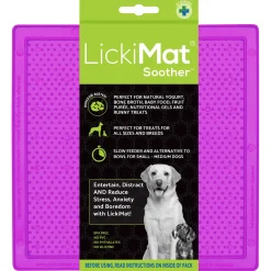 Lickimat Soother Original - Slowfeeder Voermat - Hondenvoerbak - 20x20 cm Paars