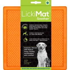 Lickimat Soother Original - Slowfeeder Voermat Oranje - Hondenvoerbak