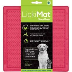 Lickimat Soother Original - Slowfeeder Voermat - Hondenvoerbak - 20x20 cm Roze