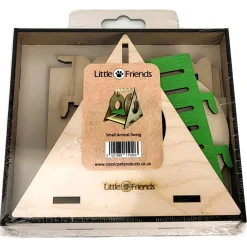 Little Friends Swing - Speelgoed - 13.5x10x13.5 cm Groen Houtkleur