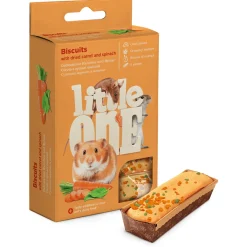 Little One Koekjes Met Gedroogde Wortel En Spinazie Voor Kleine Dieren - Knaagdierenvoer - 35 g