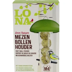 Lona Mezenbollenhouder M4 - Voersilo - 26 cm Groen Transparant