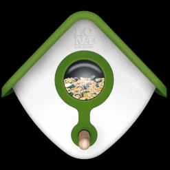 Lona Voerhuis H1 - Voederhuis - 18x17x14 cm Groen Wit