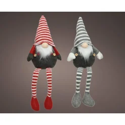 Lumineo Gnoom Figuur Met Led - Decoratie - 11x18x55 cm Warm Wit