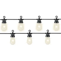 Lumineo Led Partylight Steady - Tuinverlichting - 9.5 m Zwart Warm Wit 20 Led