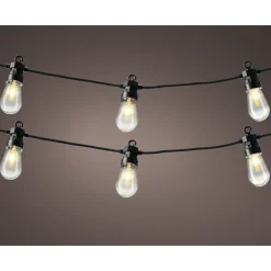 Lumineo Led Partylight Steady - Tuinverlichting - 9.5 m Zwart Warm Wit 20 Led