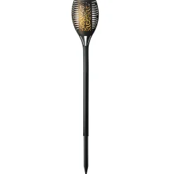 Lumineo Solar Fakkel Met Vlam Effect - Tuinverlichting - 61.5 cm Zwart 72 led