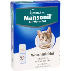Mansonil All Worm Tablet Cat Small - Anti wormenmiddel