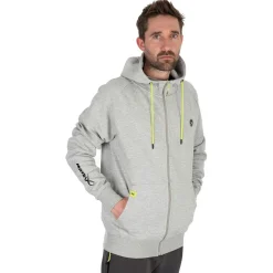 Matrix Full Zip Hoody Marl Grey/Lime (Black Edition) - Vesten & truien - Xl