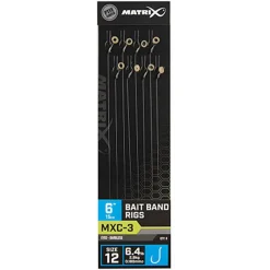 Matrix Mxc-3 Barbless 0.18mm 15cm Bait Band - Hakenboekje - Size 12