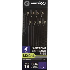 Matrix Mxc-4 Barbless 0.18mm 10cm X-Strong Bait Band - Hakenboekje - Size 16