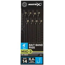 Matrix Mxc-3 Barbless 0.18mm 10cm Bait Band - Hakenboekje - Size 14