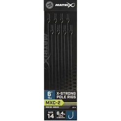 Matrix Mxc-2 Barbless 0.18mm 15cm X-Strong Pole Rig - Hakenboekje - Size 14