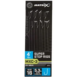 Matrix Mxc-3 Barbless 0.165mm 10cm Super Stop - Hakenboekje - Size 16