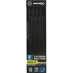 Matrix Mxc-2 Barbless 0.20mm 15cm X-Strong Pole Rig - Hakenboekje - Size 12