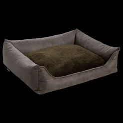 Maxxnobel Orthopedische Sofa Lederlook/Teddy Olijfgroen - Hondenbank