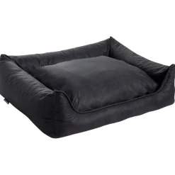 Maxxnobel Orthopedische Sofa Lederlook/Teddy Zwart&Antraciet - Hondenbank