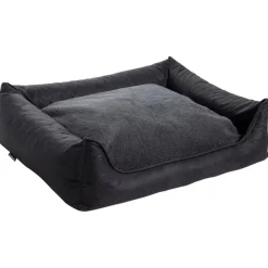 Maxxnobel Orthopedische Sofa Lederlook/Teddy Zwart&Antraciet - Hondenbank