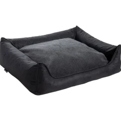 Maxxnobel Orthopedische Sofa Lederlook/Teddy Zwart&Antraciet - Hondenbank