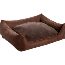 Maxxnobel Orthopedische Sofa Lederlook/Teddy Cognac - Hondenbank