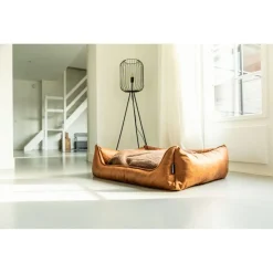 Maxxnobel Orthopedische Sofa Lederlook/Teddy Cognac - Hondenbank