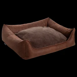 Maxxnobel Orthopedische Sofa Lederlook/Teddy Cognac - Hondenbank