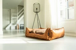 Maxxnobel Orthopedische Sofa Lederlook/Teddy Cognac - Hondenbank