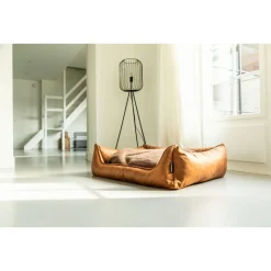 Maxxnobel Orthopedische Sofa Lederlook/Teddy Cognac - Hondenbank