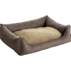 Maxxnobel Orthopedische Sofa Lederlook/Teddy Taupe - Hondenbank