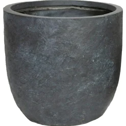 Mega Collections Arizona Egg Bloempot - Bloempotten - Ø25x25 cm Donkergrijs