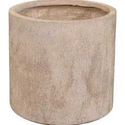 Mega Collections Clayfibre Cilinder Pot - Pot & Plantenbak - Ø39x38 cm Zand