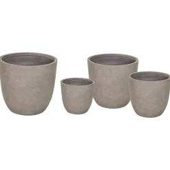 Mega Collections Clayfibre Egg Pot S4 - Pot & Plantenbak - D25/45H25/43 cm Taupe