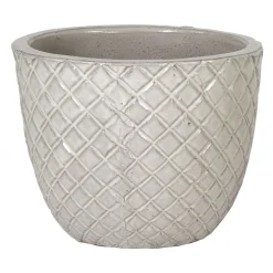 Mega Collections Glazed Pineapple Pot - Pot & Plantenbak - Ø22x18 cm Off-White