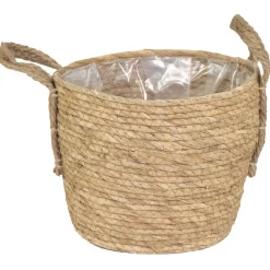 Mega Collections Plantenmand Naturel - Plantenbak - Ø33x26 cm Bruin