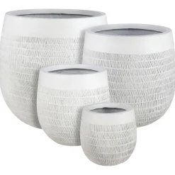 Mica Decorations Buitenpot Zembla Rond Off-White - Bloempotten