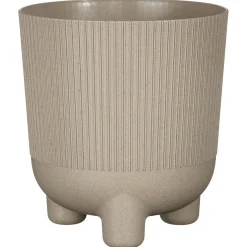 Mica Decorations Cortado Pot Rond - Bloempotten - Ø18x20 cm Taupe