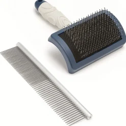 Mikki Doodle Grooming Kit - Hondenvachtborstel - Blauw Grijs