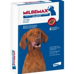 Milbemax Milbemax Kauwtablet Hond Vanaf 5kg - Anti wormenmiddel - 28 g 4 stuks Vanaf 5 Kg
