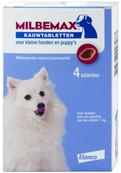 Milbemax Milbemax Kauwtablet Hond - Anti wormenmiddel - 12 g 4 stuks 1 Tot 5 Kg