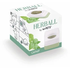 Mpets Houder Met Catnip Bal - Kattenspeelgoed - 4.5x4.5x4.7 cm