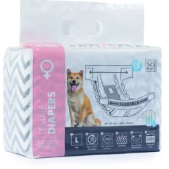 Mpets Luier - Training & Gedrag - 17x10.5x15 cm Zwart Wit Voor Teven L