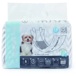 Mpets Luier - Training & Gedrag - 15x10.5x9 cm Zwart Wit Voor Reuen S