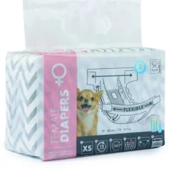 Mpets Luier - Training & Gedrag - 15x10x10.5 cm Zwart Wit Voor Teven Xs