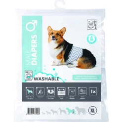 Mpets Wasbare Luier - Training & Gedrag - 30x30x7 cm Wit Grijs Voor Reuen Xl