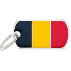 My Family Belgium Flag - ID Tag -