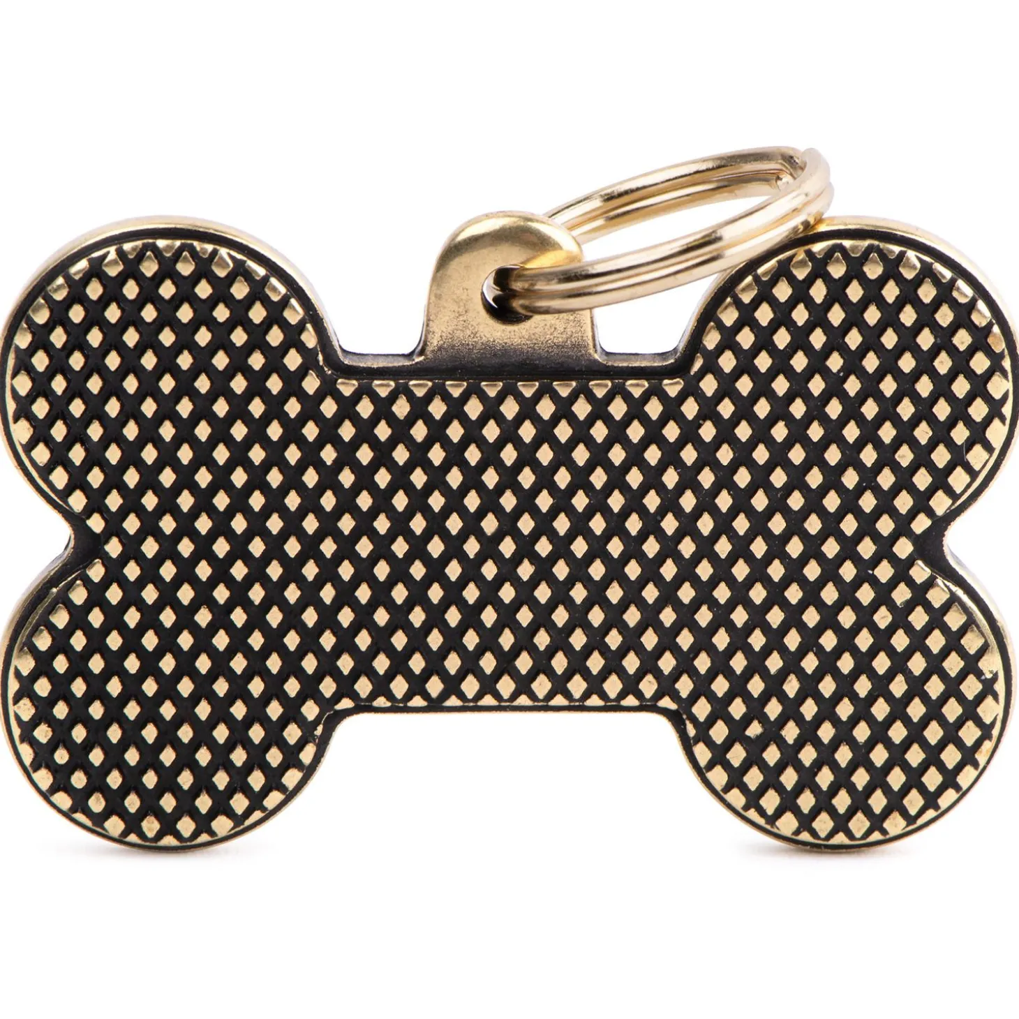 My Family Big Bone Bronx Rhombus English Brass - ID Tag - Xl