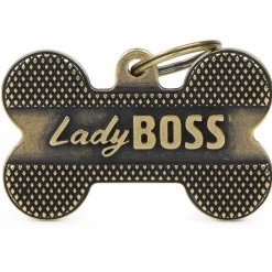 My Family Big Bone Bronx Lady Boss English Brass - ID Tag - Xl