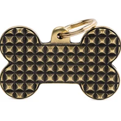 My Family Big Bone Bronx Studs English Brass - ID Tag - Xl