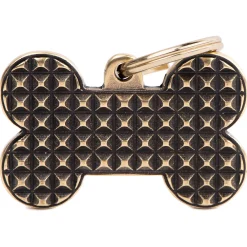 My Family Big Bone Bronx Studs English Brass - ID Tag - S