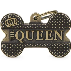 My Family Big Bone Bronx Queen English Brass - ID Tag - Xl